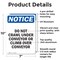 Signmission Do Not Crawl Under Conveyor Or, 7 in W x Rectangle, Aluminum OS-2PACK-NS-A-710-V-11130 - alternate 8